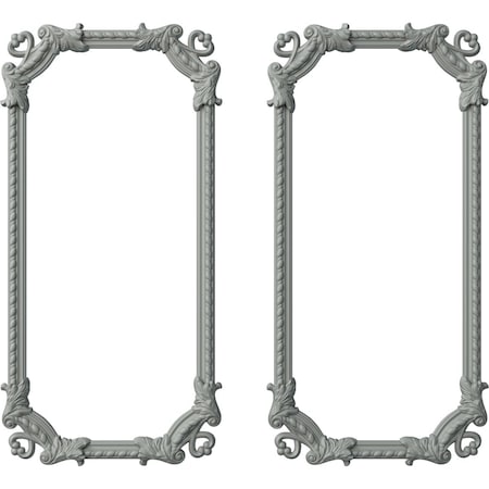 Ekena Millwork 24-in. W x 48-in. H Devon Rope Panel Moulding Kit Double Panel PMLKDE24X48B